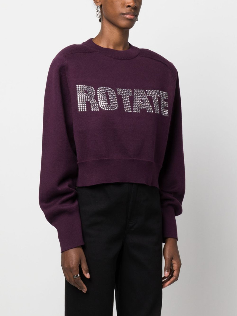 rhinestone-embellished logo-appliqué sweatshirt 3