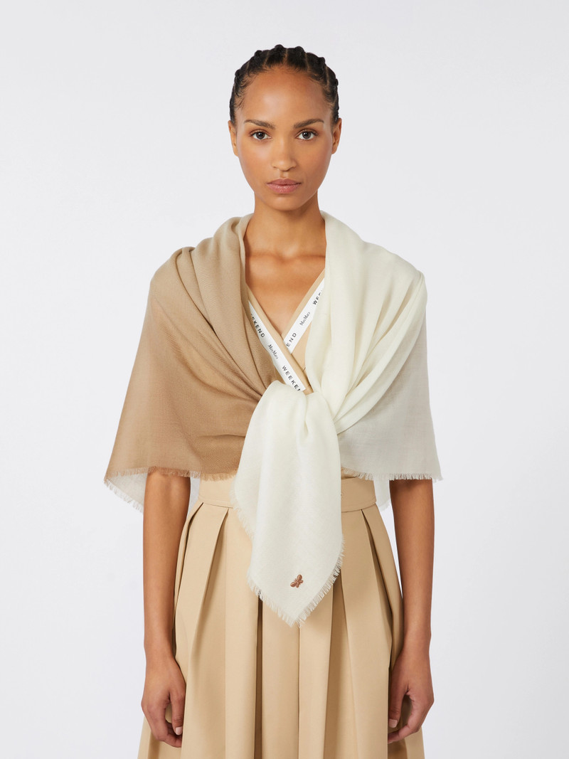 CARDATO Gradient wool shawl - CAMEL 4