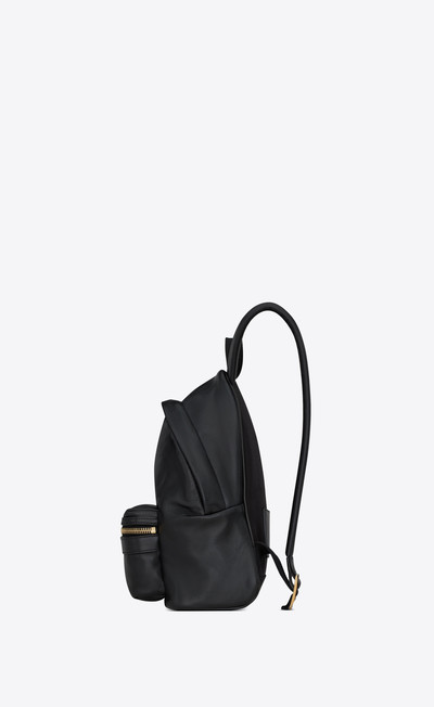 SAINT LAURENT city toy backpack in smooth leather and canvas outlook