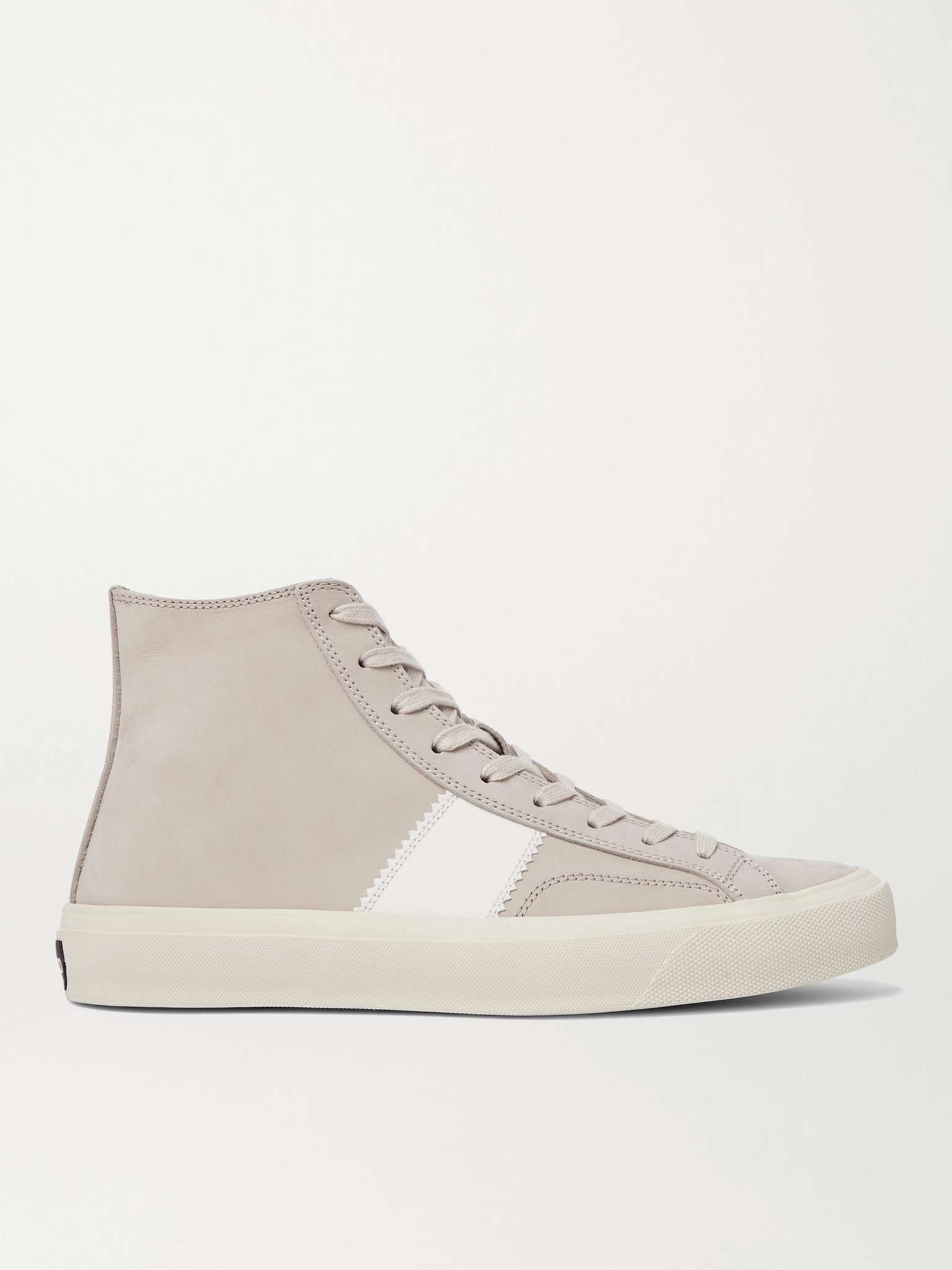 Cambridge Leather-Trimmed Suede High-Top Sneakers - 1