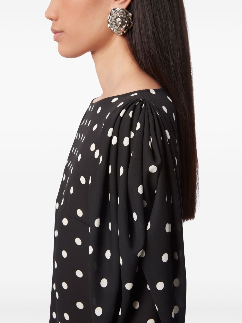 polka-dot print shift dress - 5