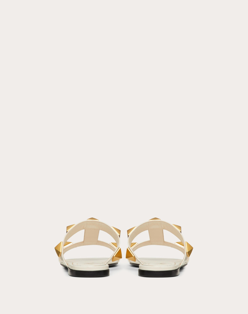 FLAT ROMAN STUD CALFSKIN SLIDE SANDAL 3