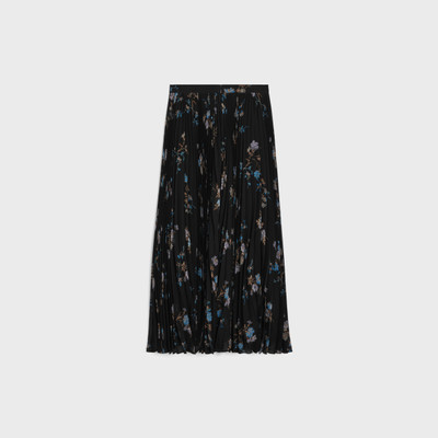 CELINE skirt with sunburst pleats in silk georgette outlook