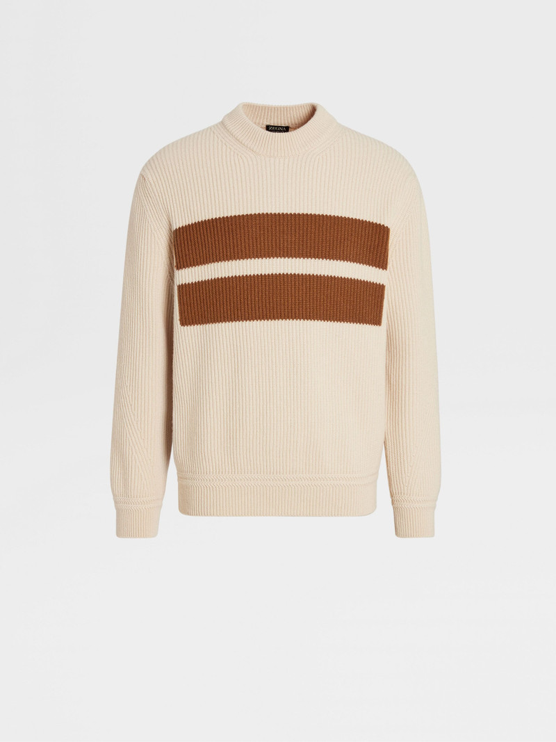 IVORY OASI CASHMERE CREWNECK 1