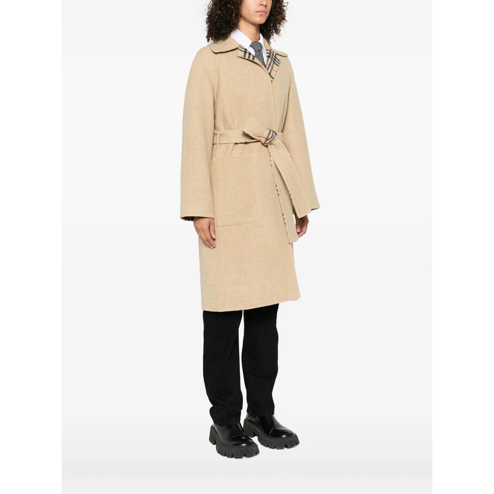 Burberry Neutrals Coats - Single Breasted Coats Women - 2