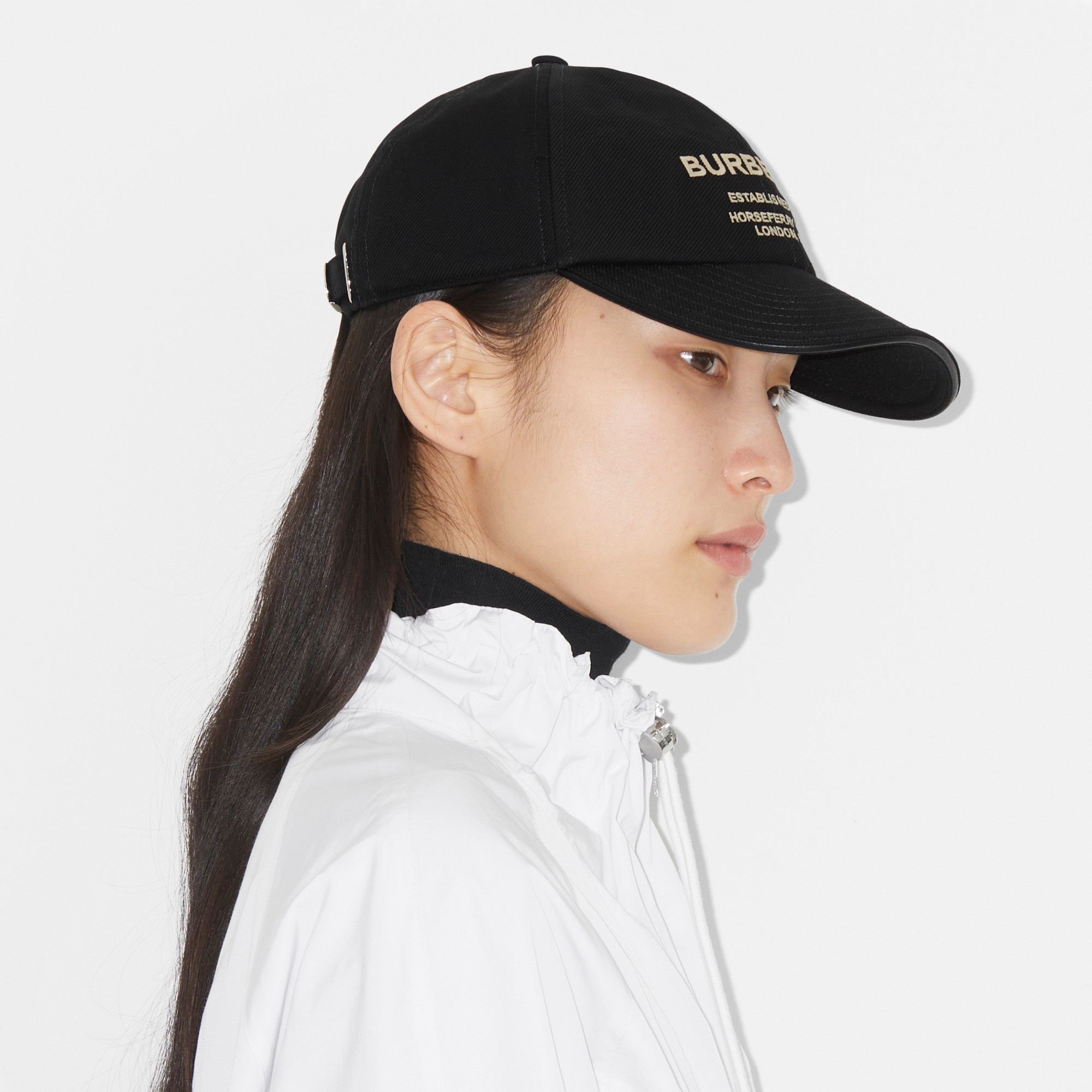Horseferry Motif Cotton Twill Baseball Cap - 4