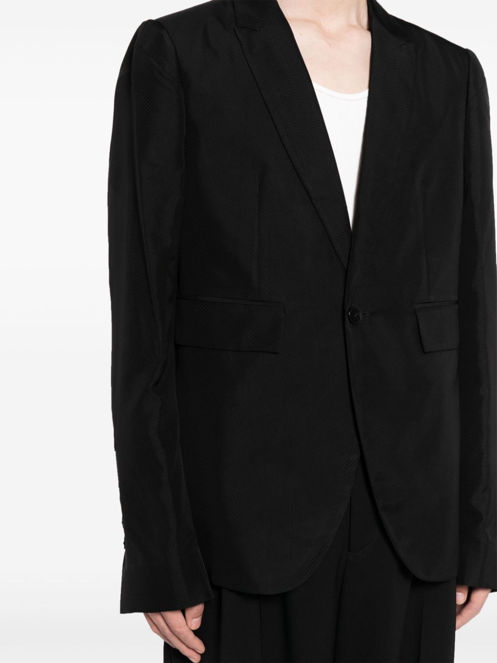 single-breasted jacquard blazer - 5