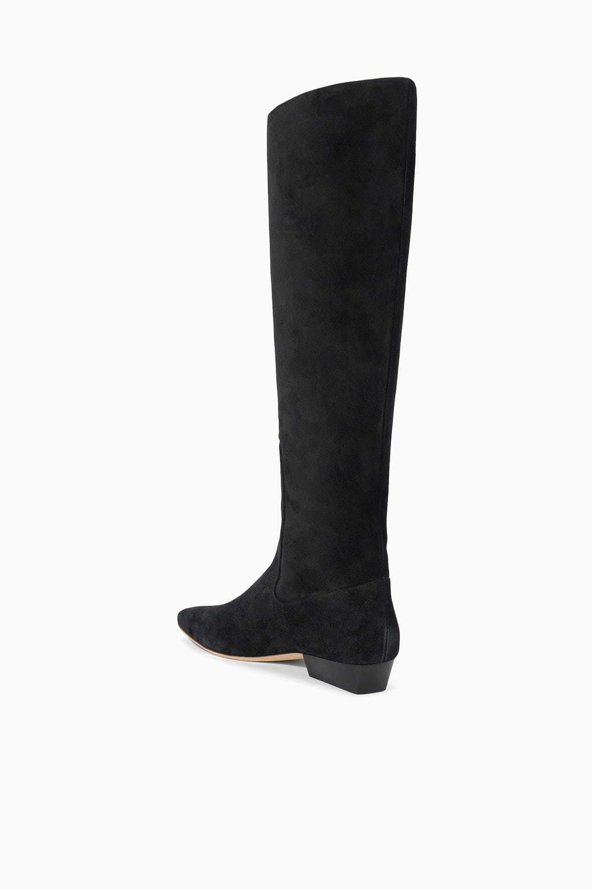 STAUD WALLY FLAT BOOT BLACK SUEDE - 5