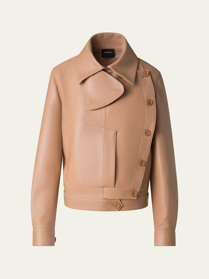 Arno Boxy Leather Trench Jacket 1