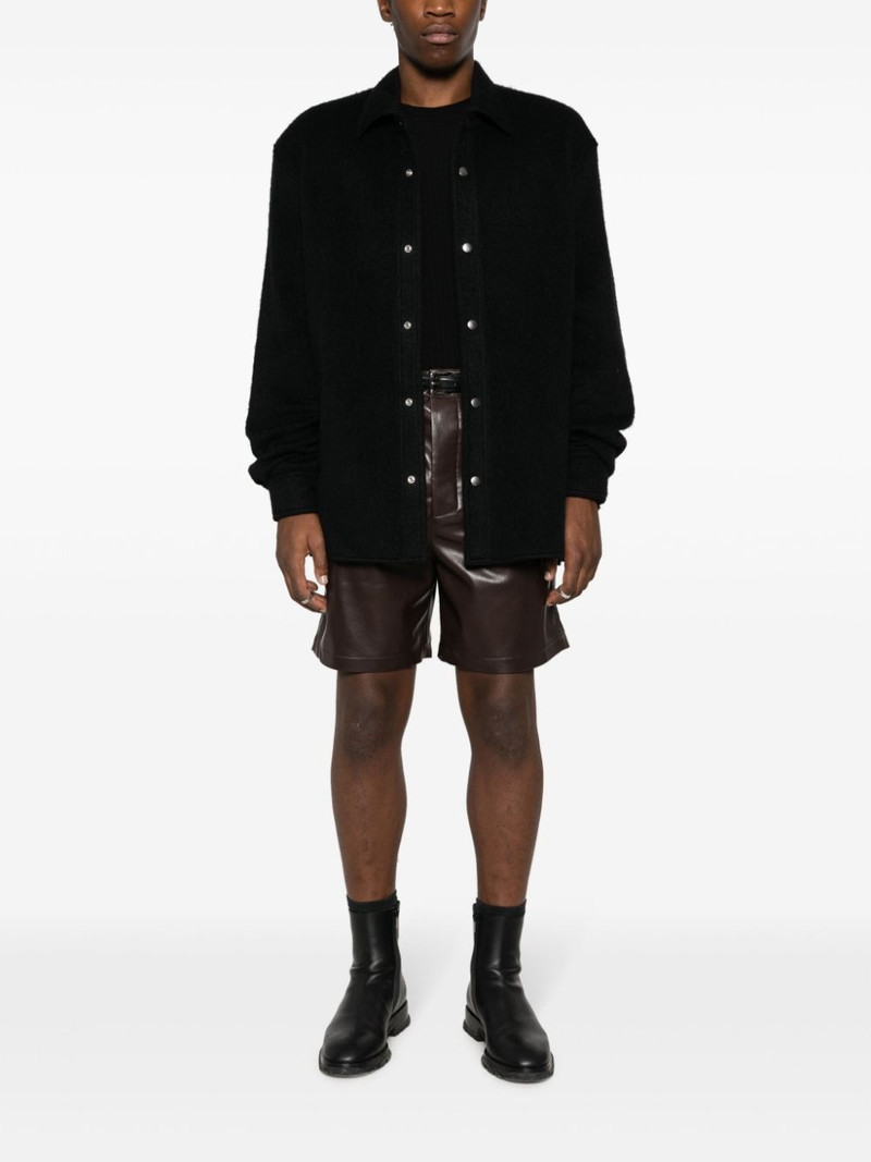 Jil Sander pointed-collar alpaca wool-blend overshirt outlook