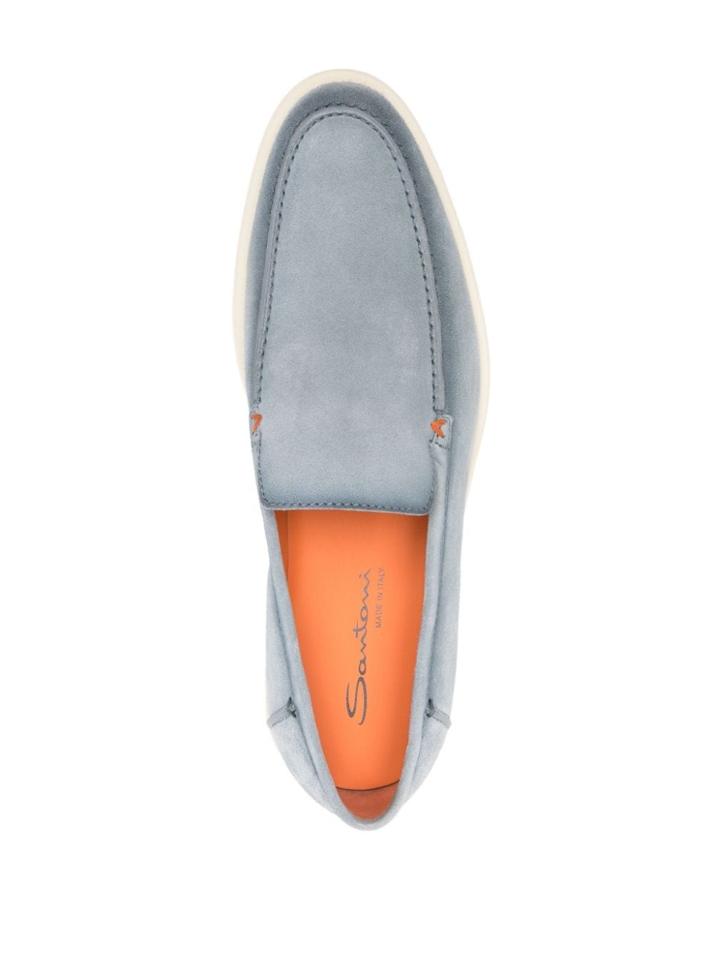 almond-toe suede loafers - 4