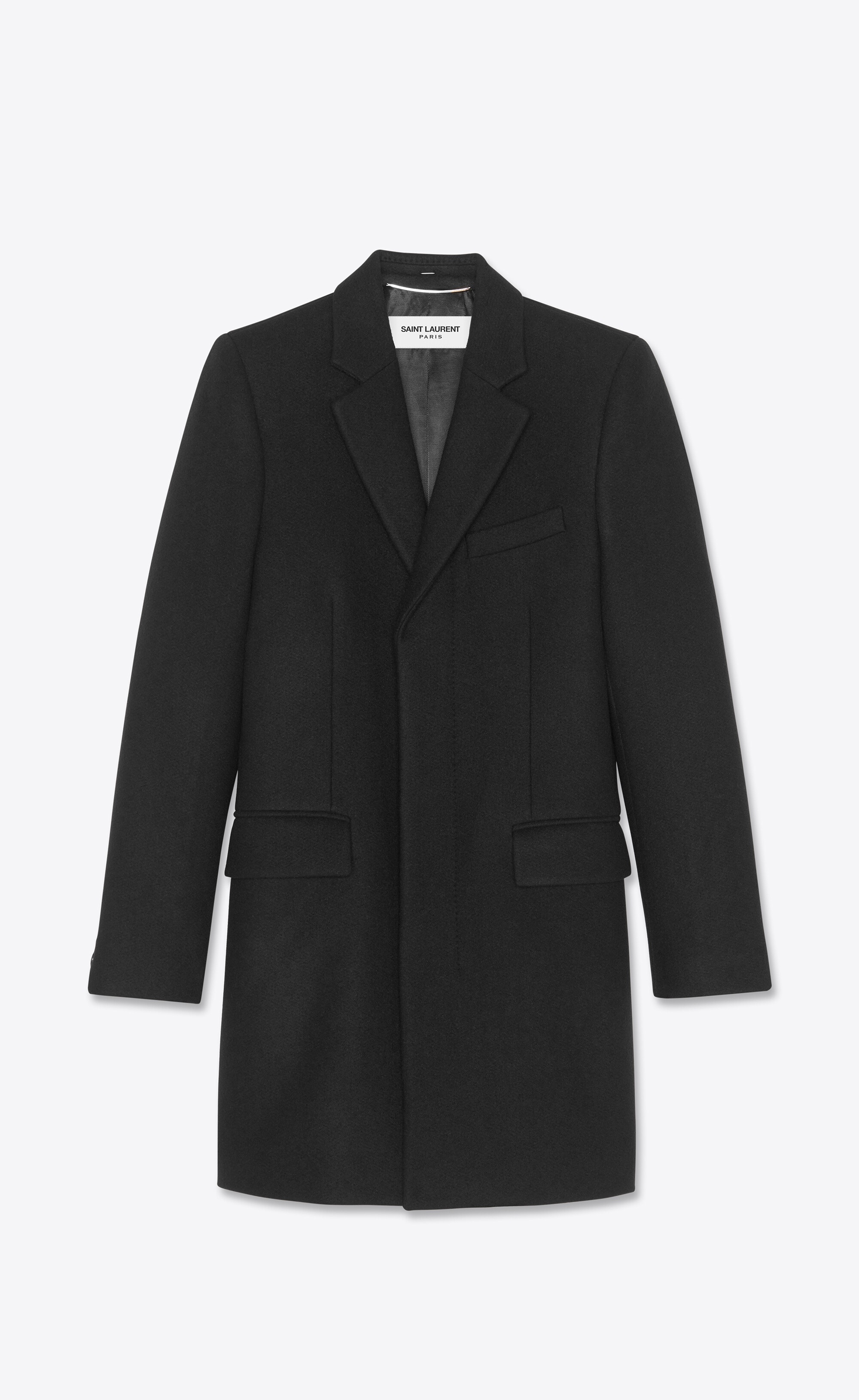tailored coat in cashmere felt - 1