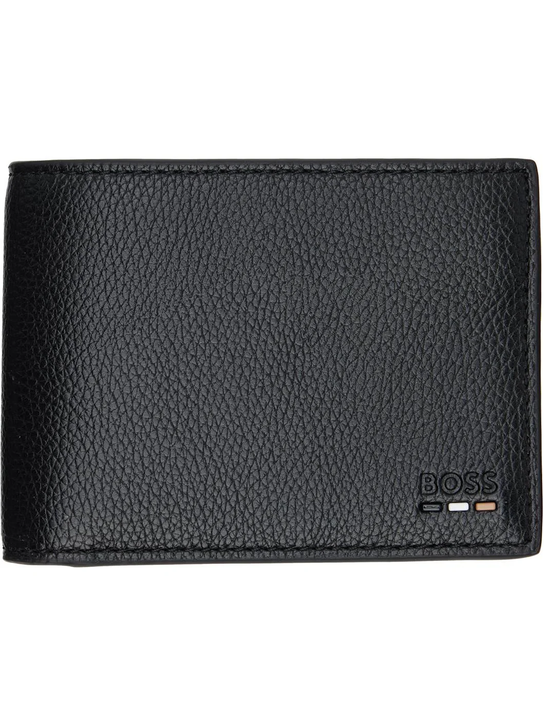 Black Embossed Logo Wallet - 1