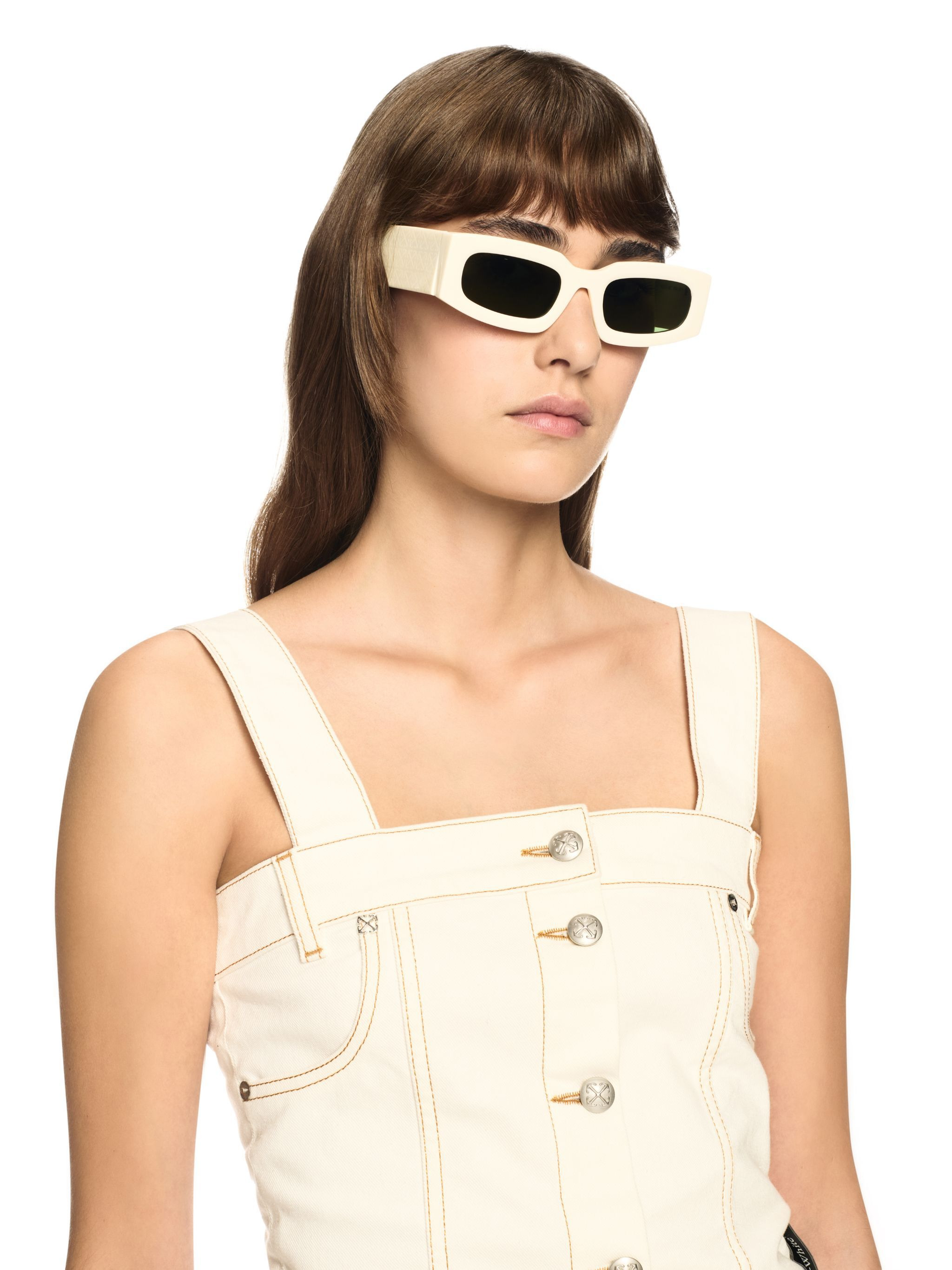 White Denim Corset Top - 5
