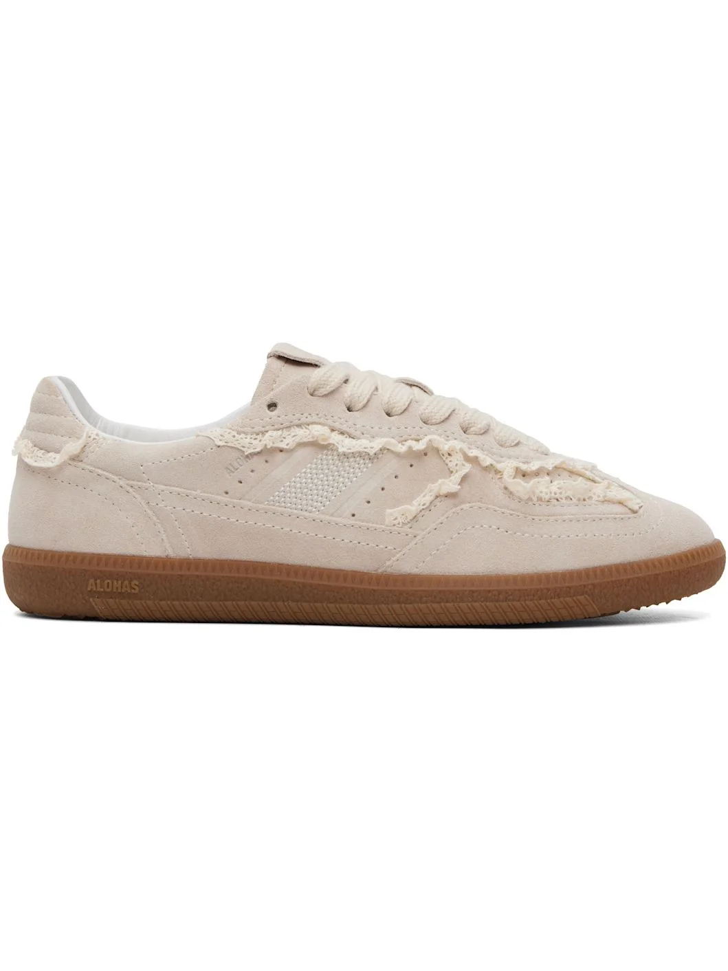 Beige Tb.490 Crochet Leather Sneakers - 1