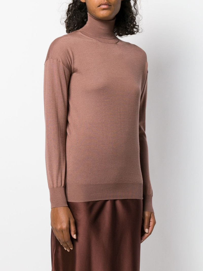 roll neck fine knit jumper 3