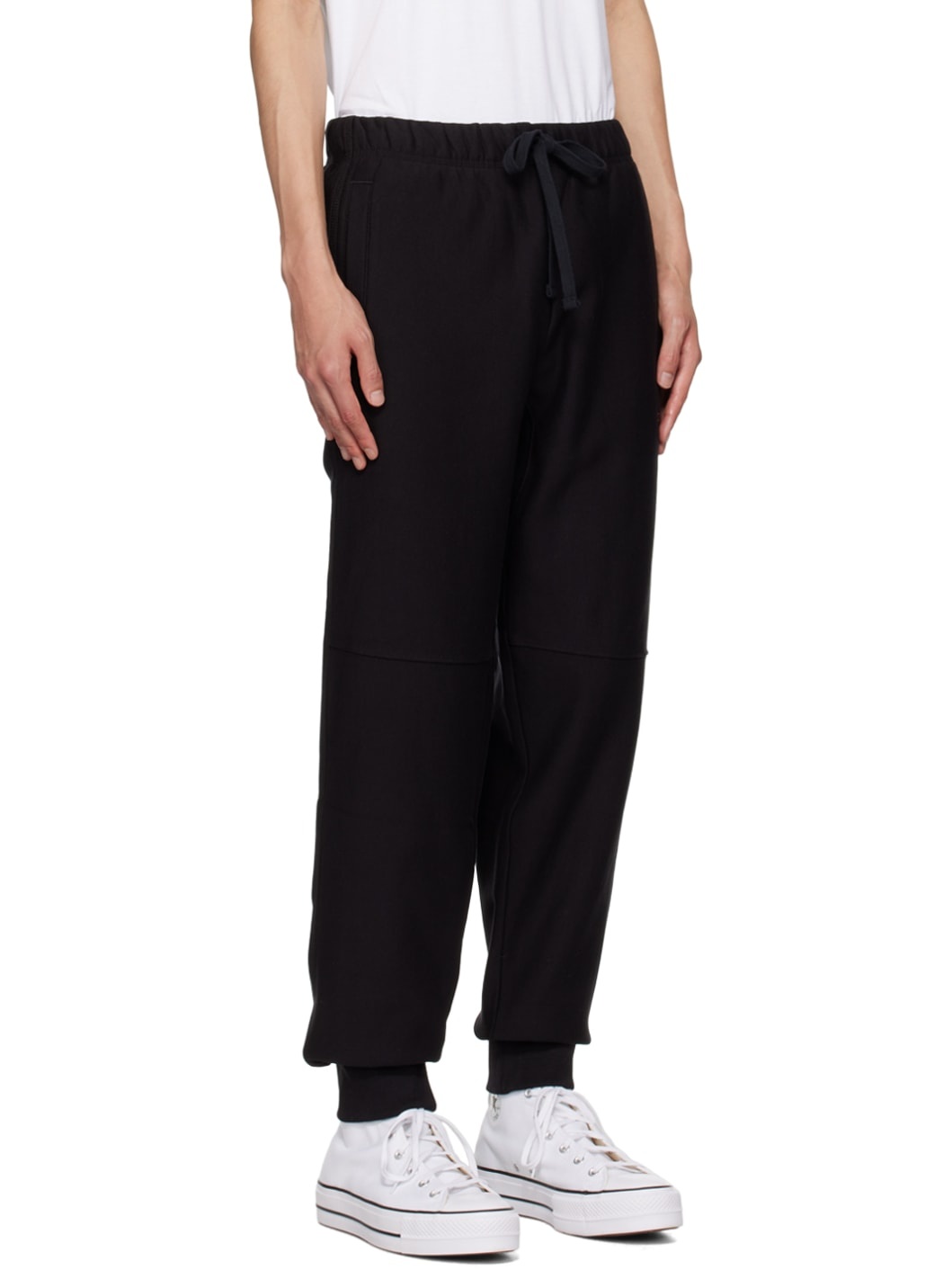 Black Embroidered Sweatpants - 2