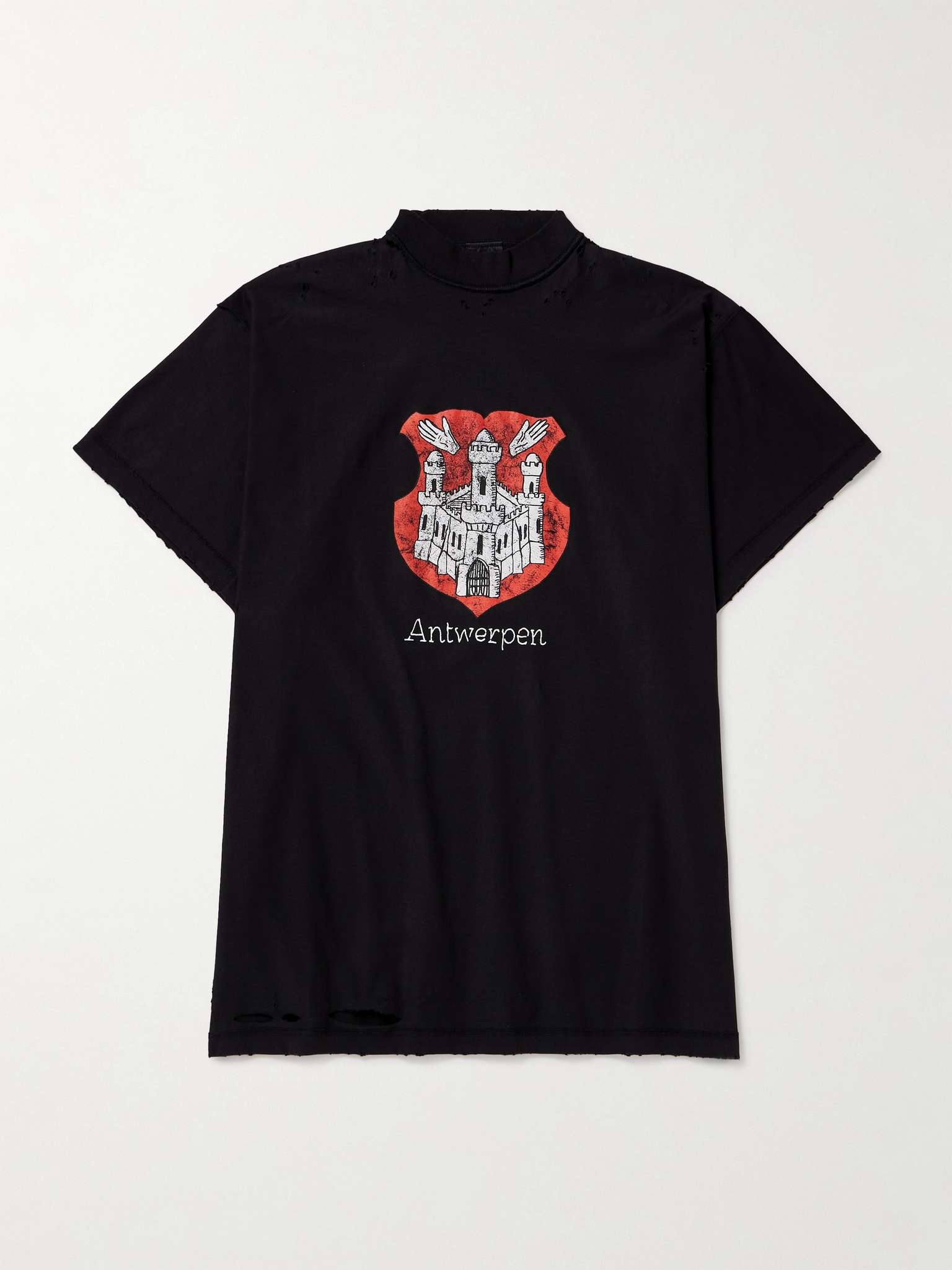 balenciaga ANTWERPEN INSIDE-OUT Tシャツ BALENCIAGA Antwerpen Inside Out Oversized Distressed Printed