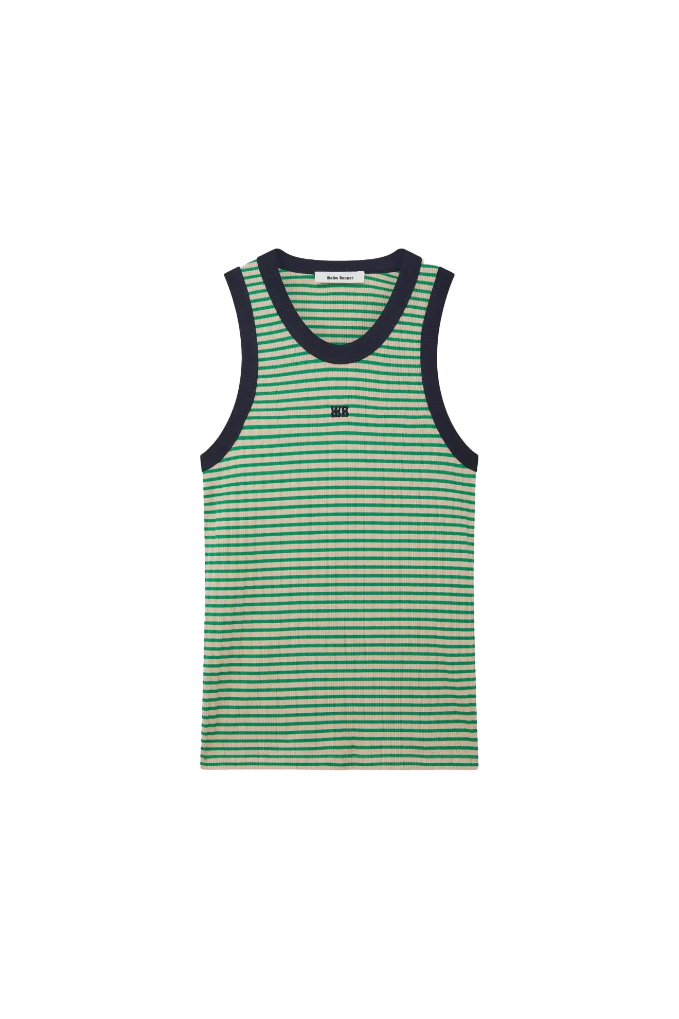 Wales Bonner Sonic Striped Tank Top Green - 1