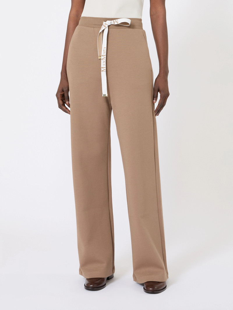 BALI Wide-fit jersey trousers - CAMEL 3