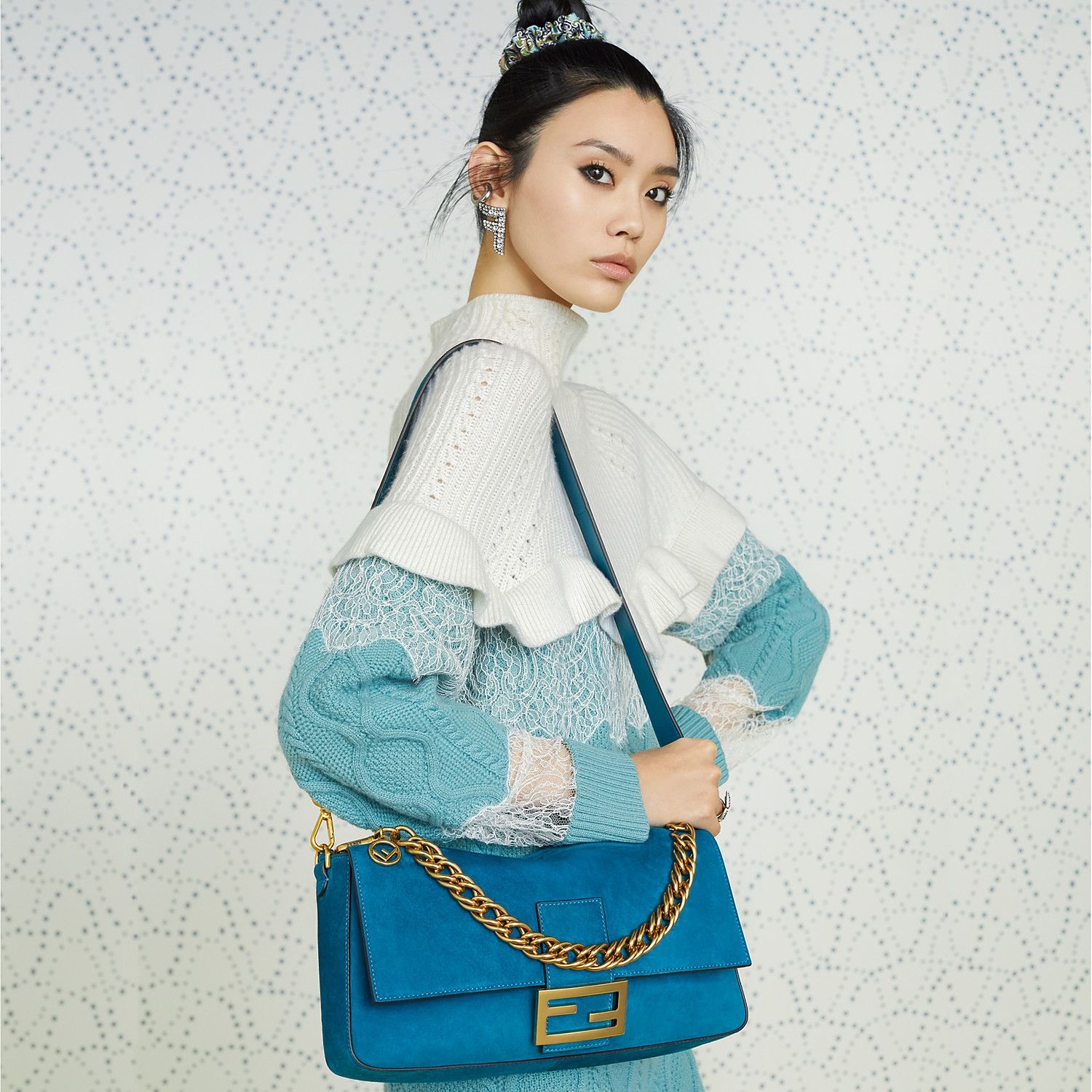 Light blue suede bag - 2