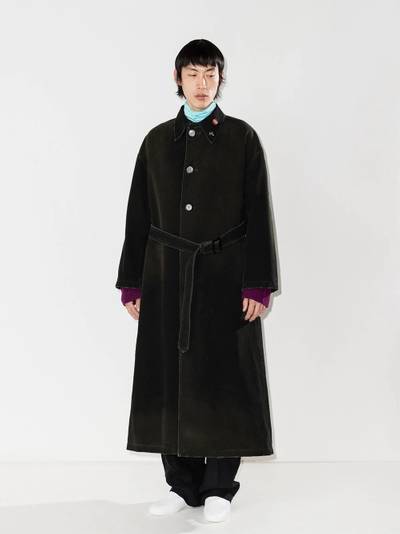 Raf Simons belted denim coat outlook