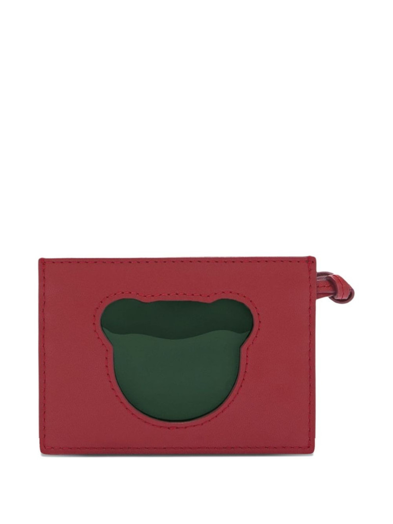 FURLA bear-shaped cut-out card holder outlook