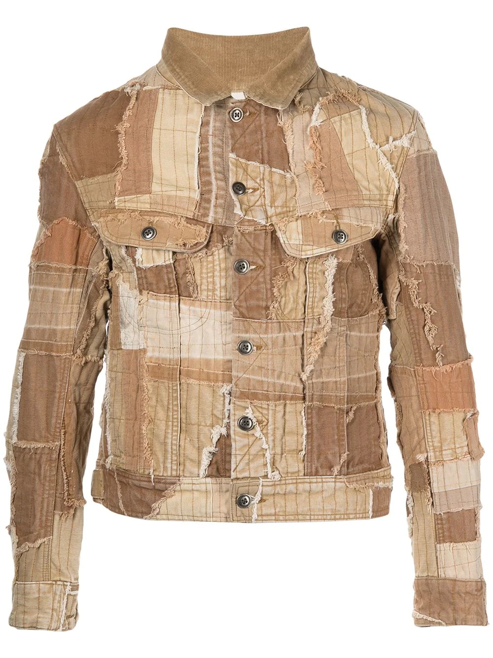 patchwork trucker jacket - 1