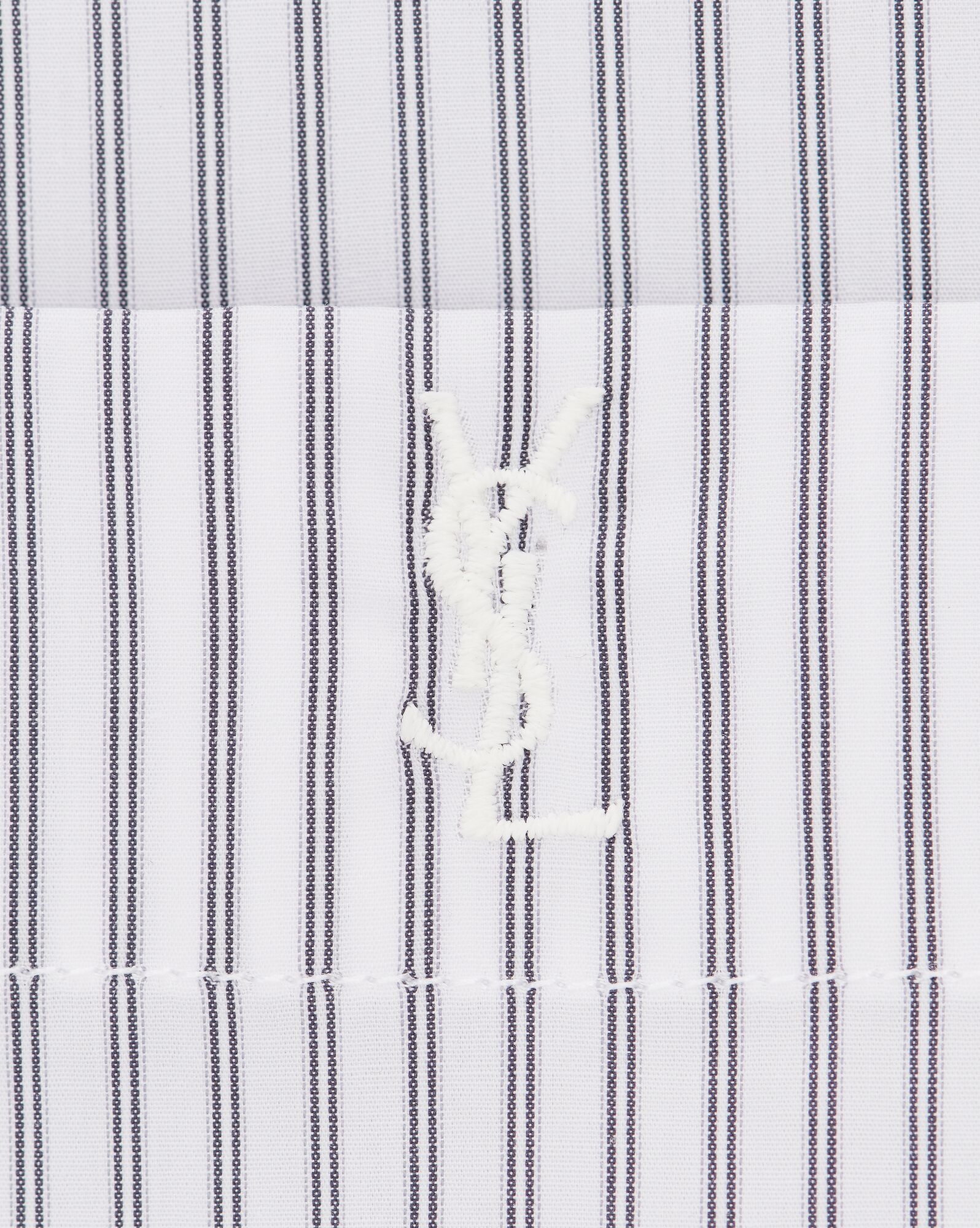 monogram shirt in striped cotton poplin - 3