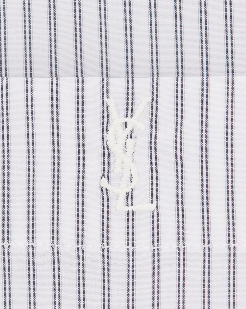 monogram shirt in striped cotton poplin 3