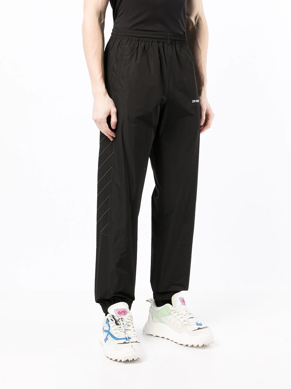 Diag-stripe logo track pants - 3