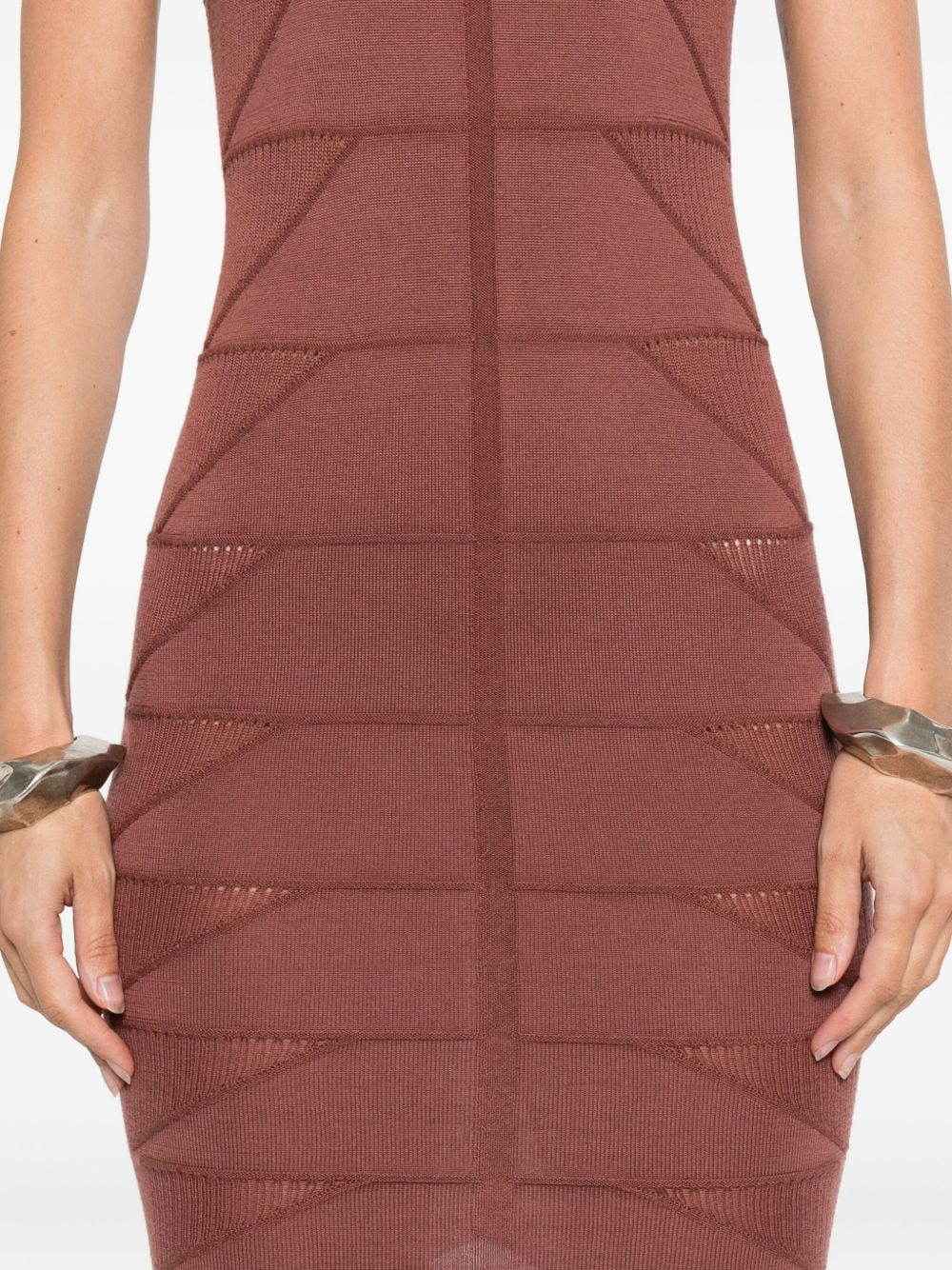 knitted sleeveless midi dress - 5