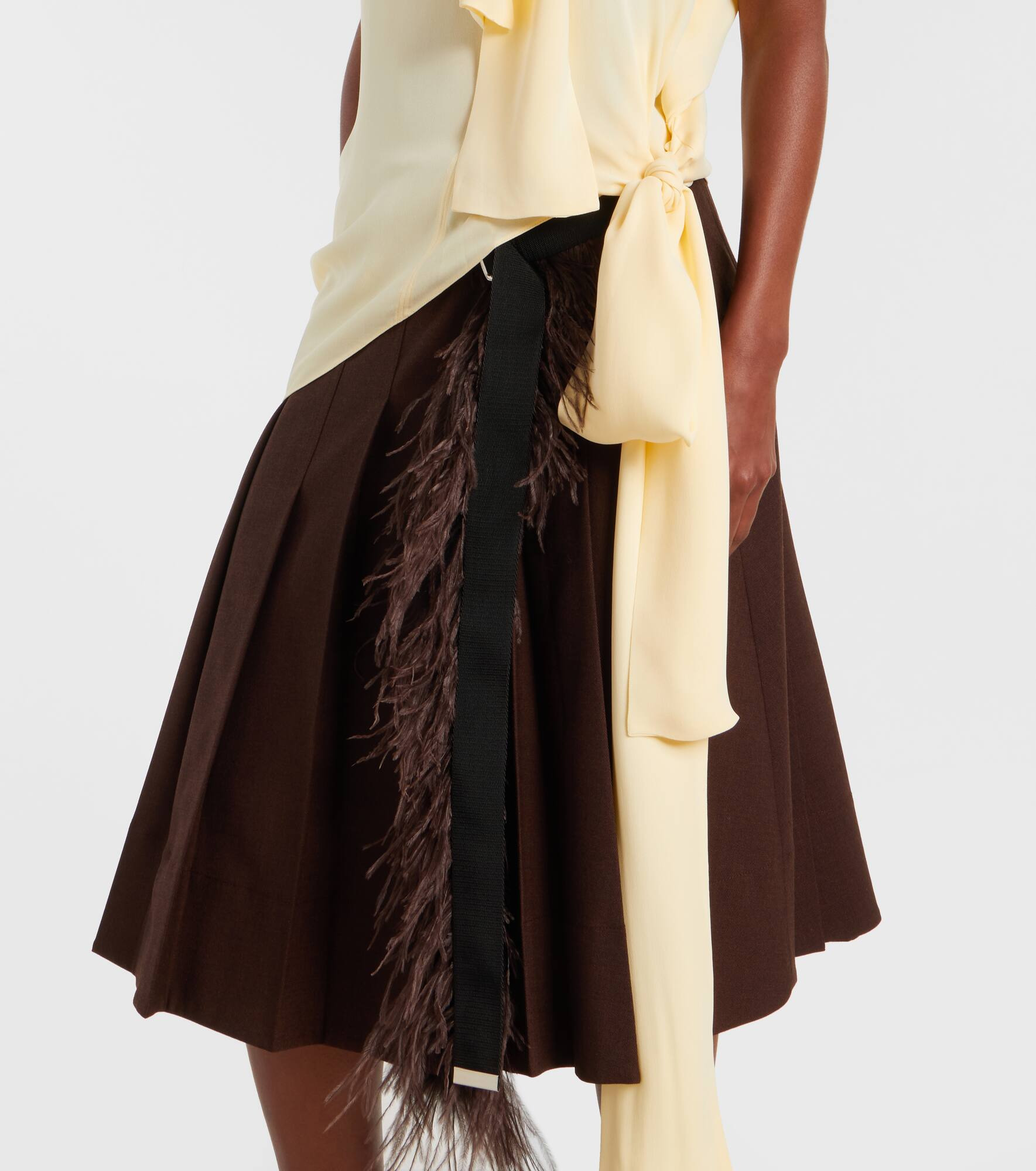 Asymmetric tie-neck blouse - 5