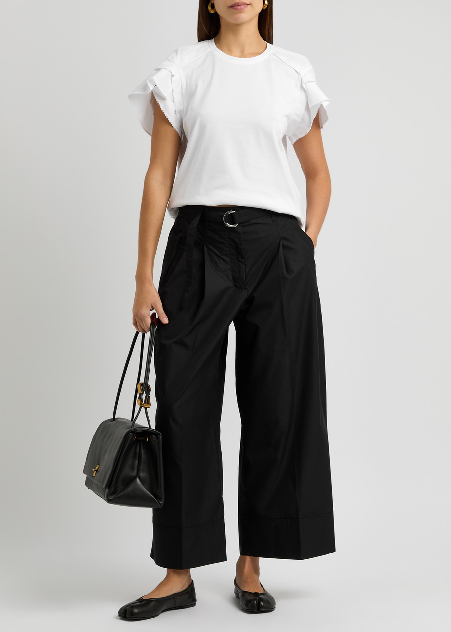3.1 Phillip Lim Belted Wide-leg Cotton-blend Trousers - 4
