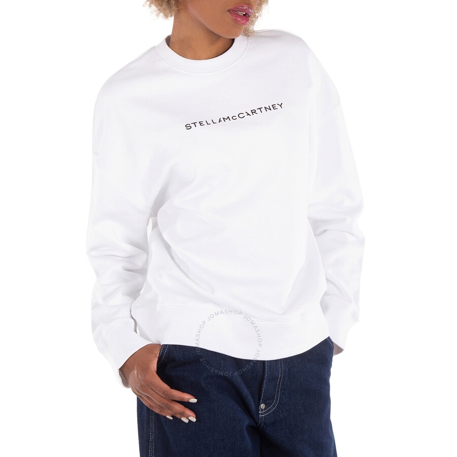 Stella McCartney Logo-Print Crew Neck Cotton Sweatshirt - 4