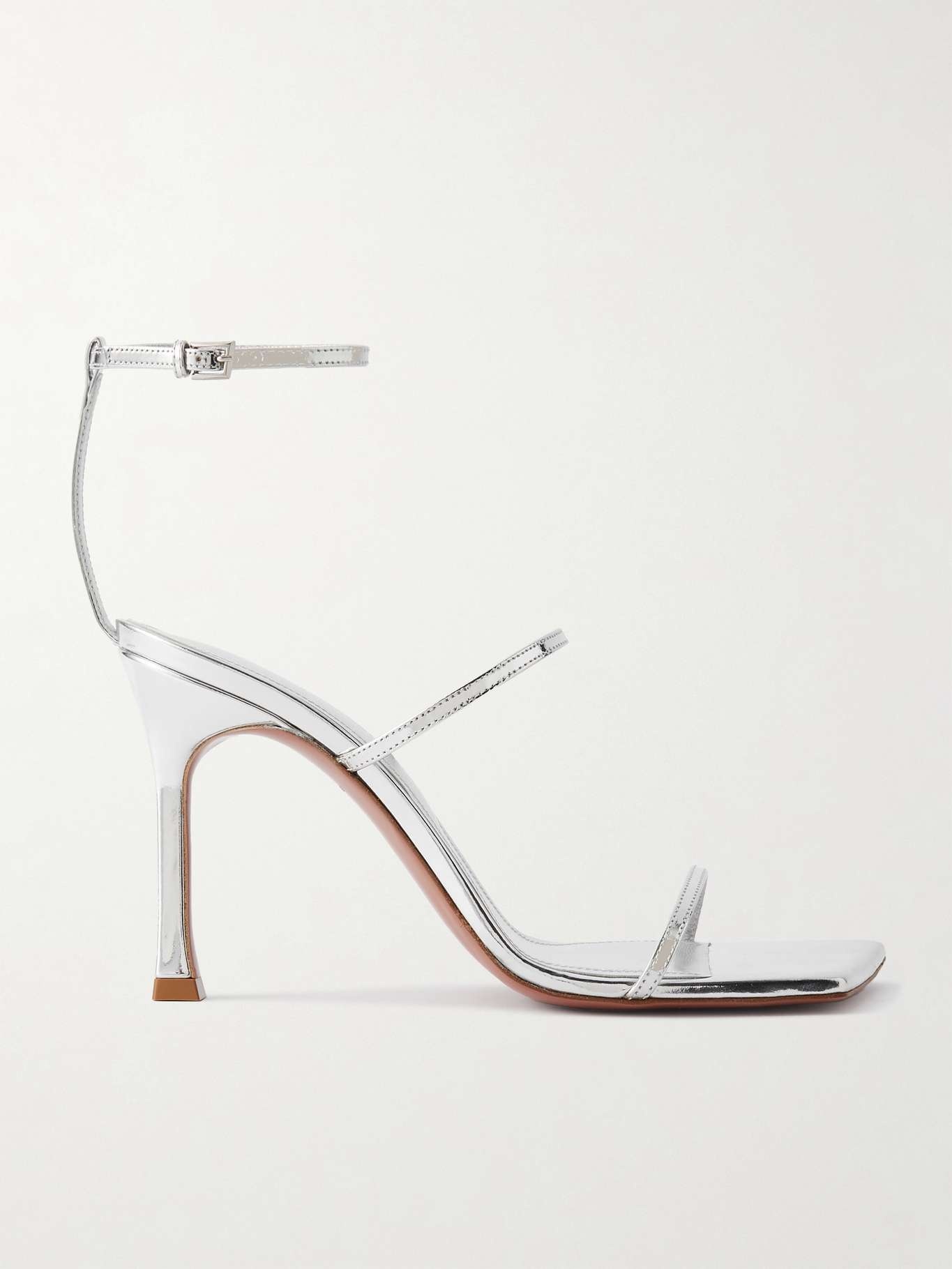 Maya mirrored-leather sandals - 1