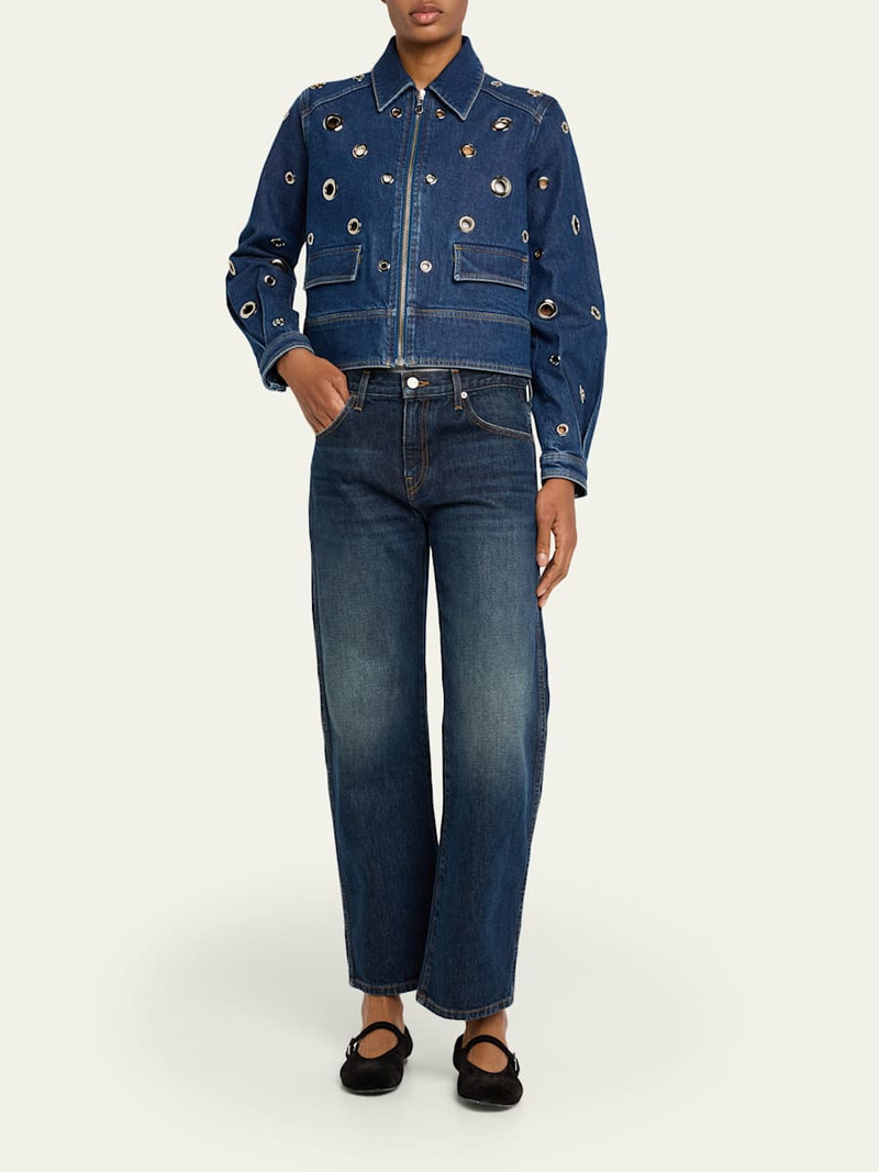 Cinq à Sept Harriet Embellished Denim Jacket outlook