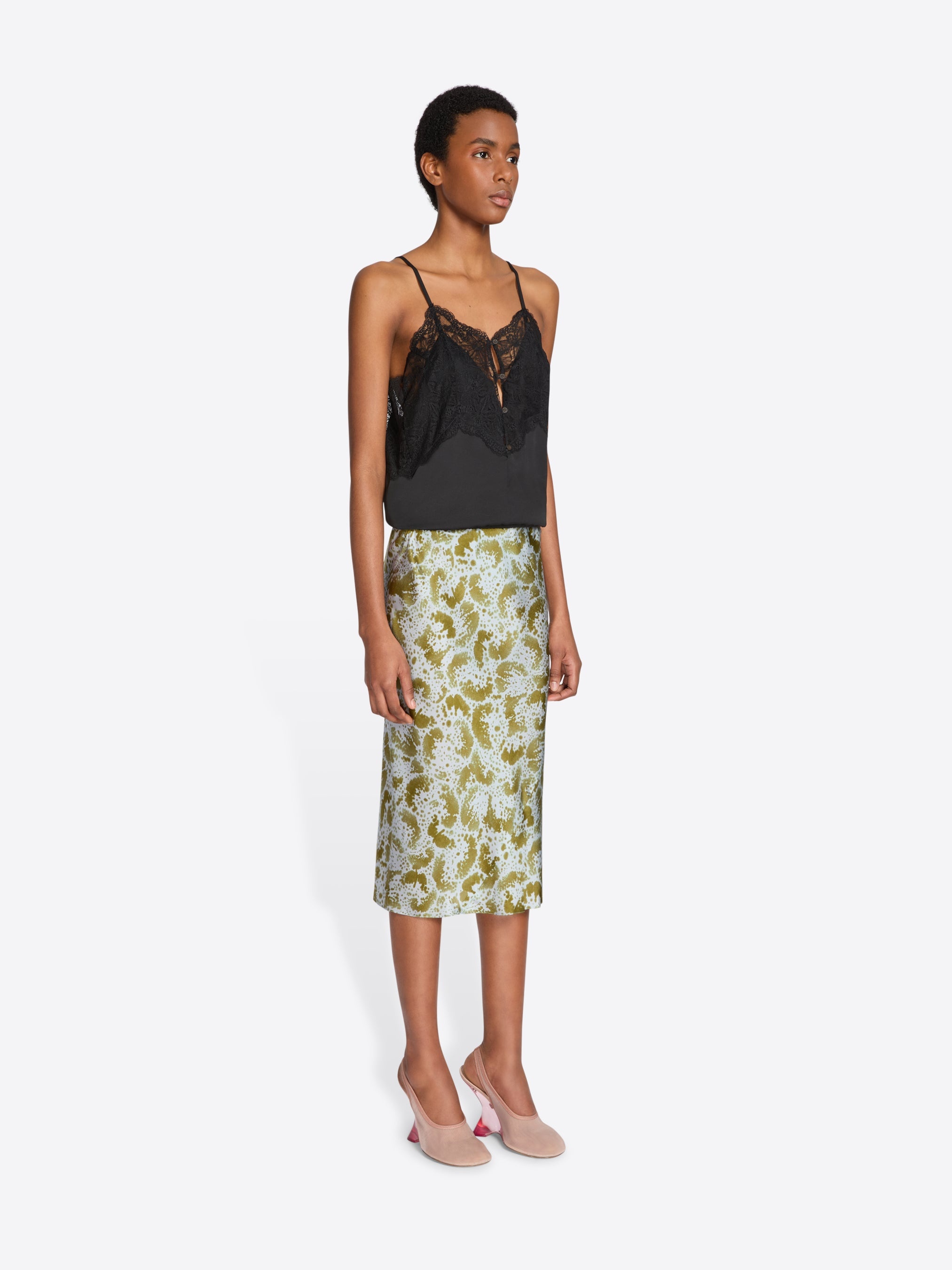 PRINTED SILK SKIRT - 3