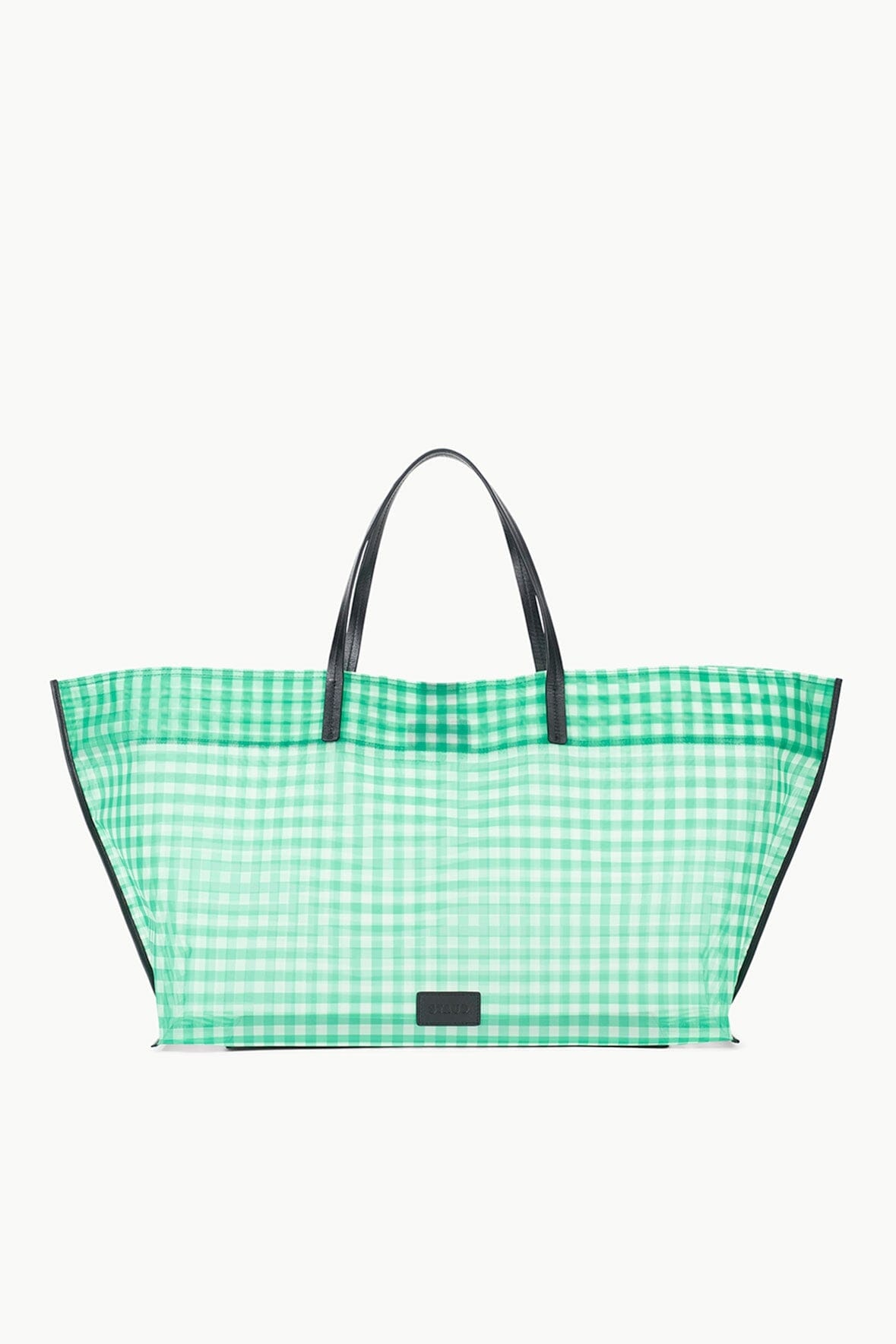 STAUD CHRISTOS LARGE MESH TOTE JADE GINGHAM - 7