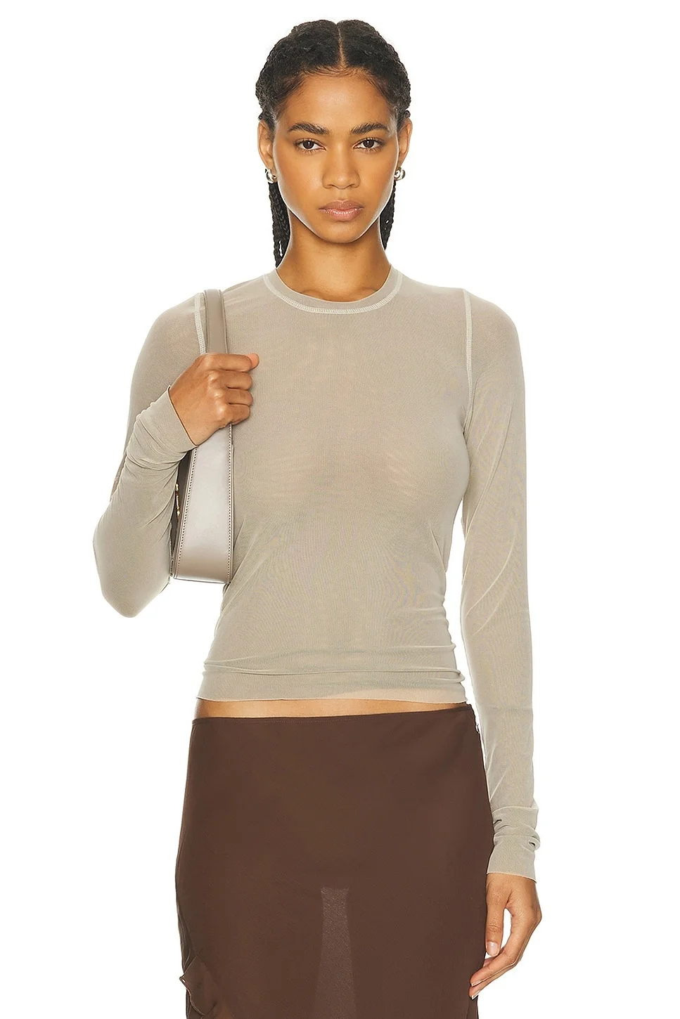 Long Sleeve Mesh Top - 1