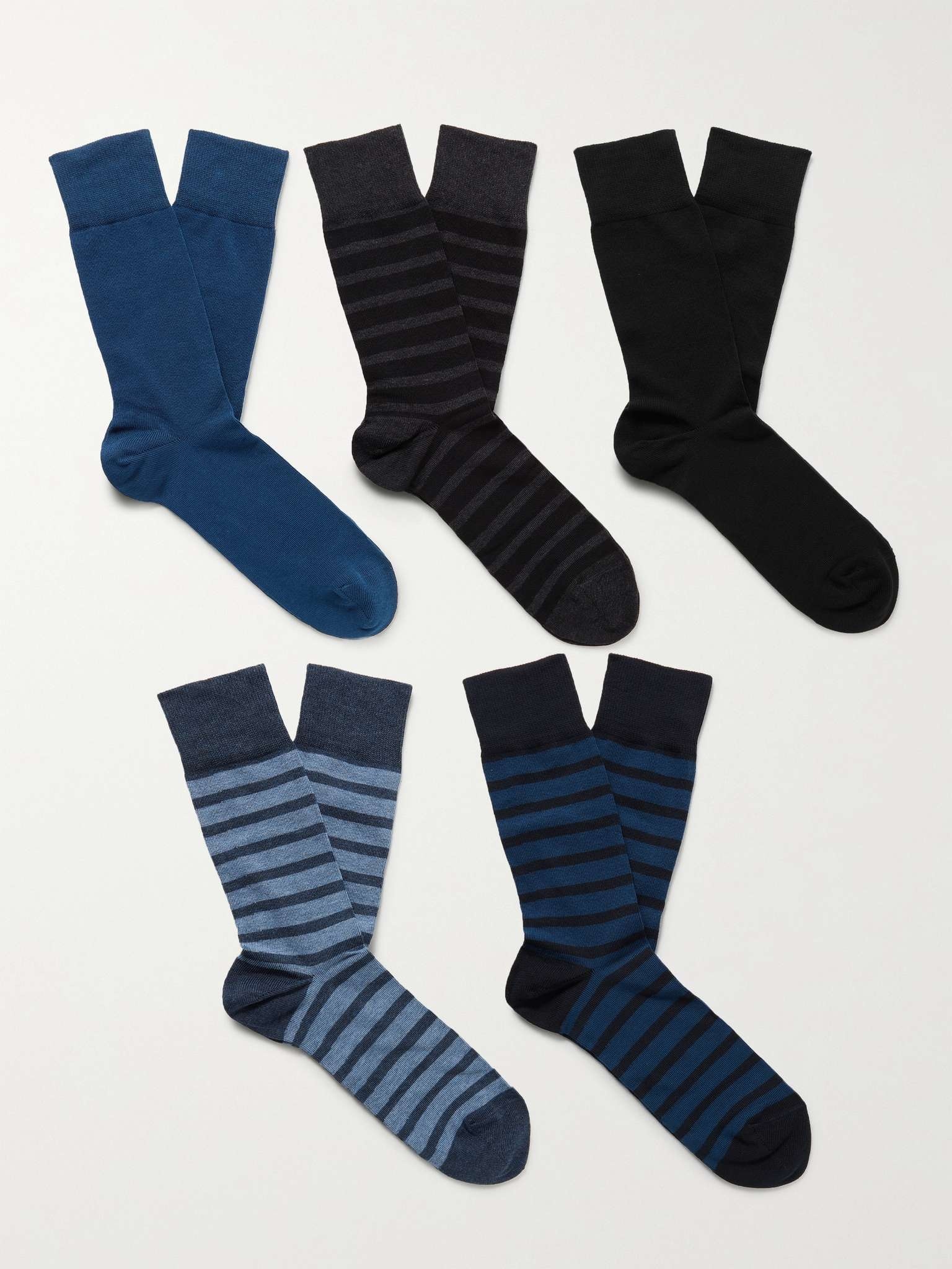 Five-Pack Happy Cotton-Blend Socks - 1