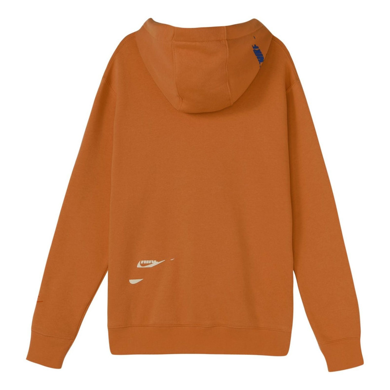 Nike embroidered logo fleece hoodie 'Orange' DM6874-808 - 1