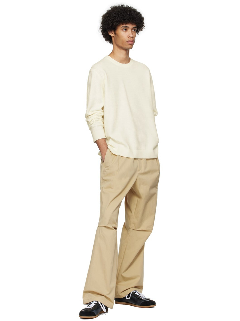 SOLID HOMME Off-White Crewneck Sweater outlook