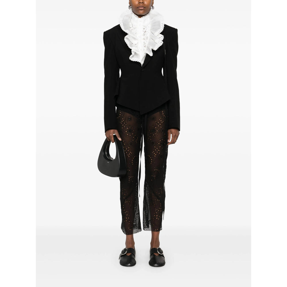 Ann Demeulemeester Black Trousers - Cropped Trousers Women - 3