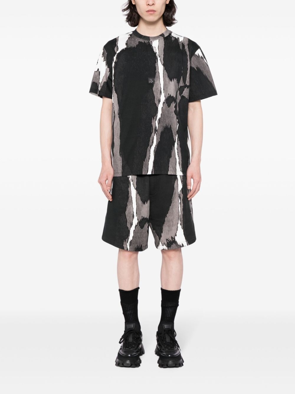 abstract-print cotton track pants - 2