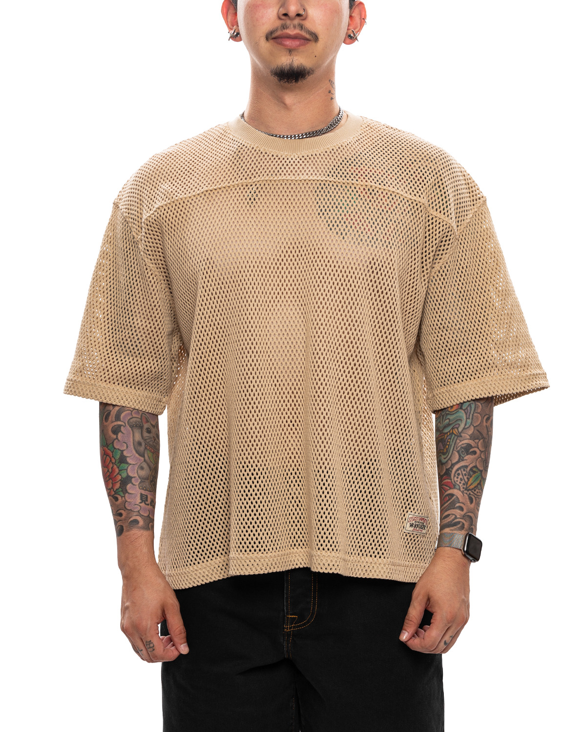 トップス *23SS*STUSSY COTTON MESH Stüssy Team Cotton Mesh Shirt 'Natural' | likelihood