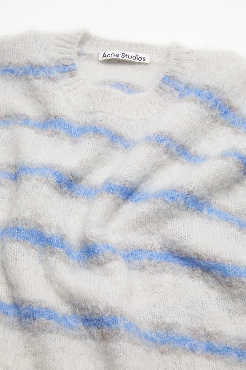 Mohair blend jumper - Light grey/sweet blue 5