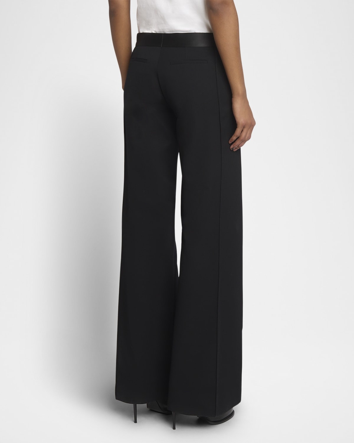 Mid-Rise Side Panel Straight-Leg Trousers - 5