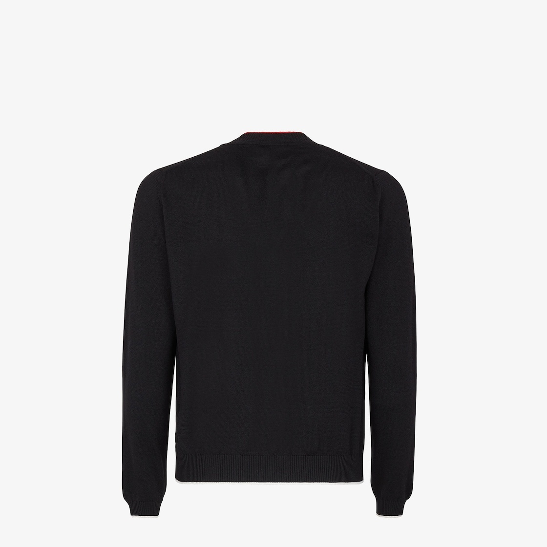 V-neck cardigan fastened with matching buttons. Borders embellished with ribbing. Made in a black kn - 2
