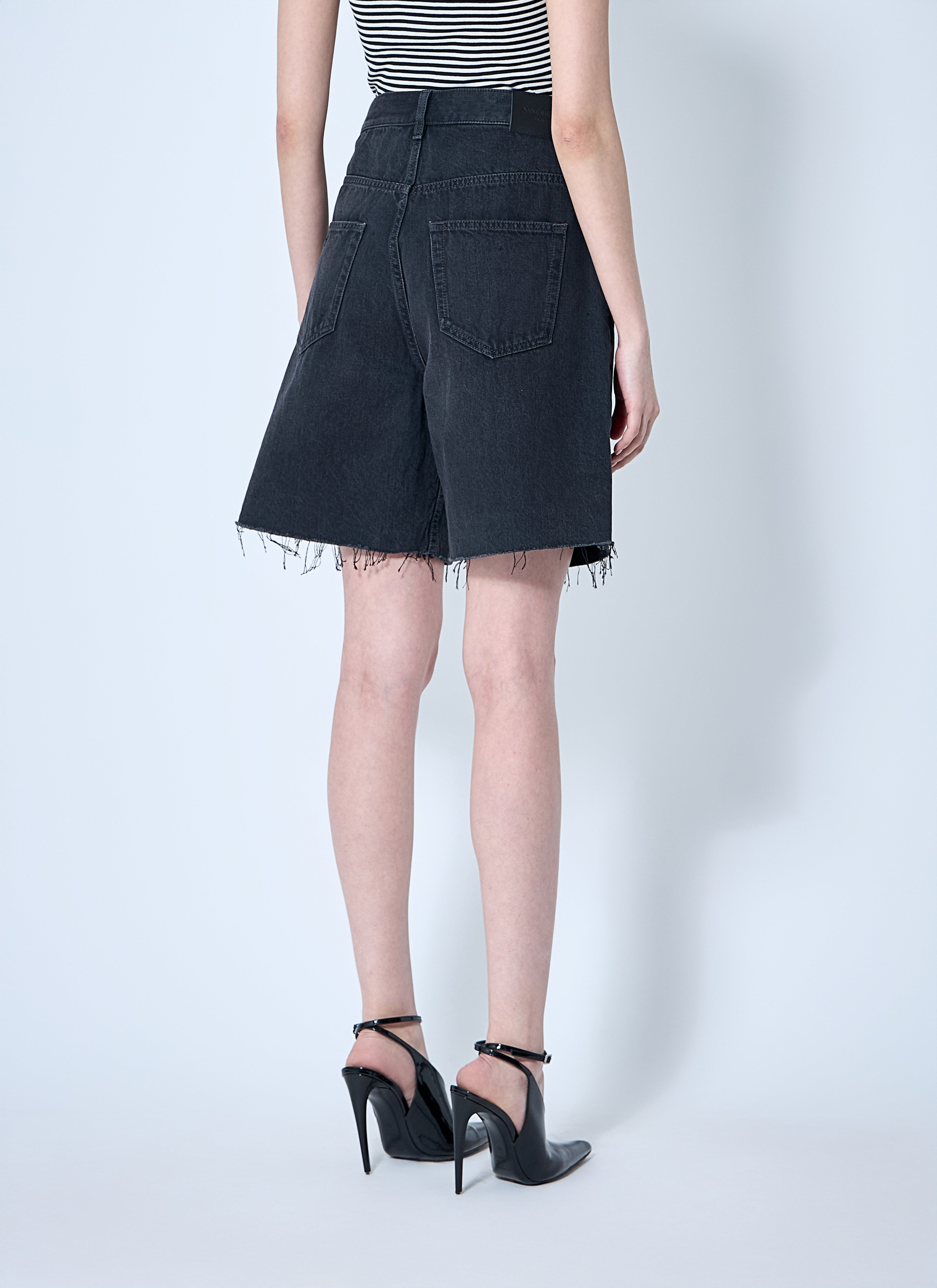 Saint Laurent Women Denim Shorts - 4